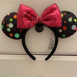 Disney Parks Polka Dot Sequin Minnie Ears